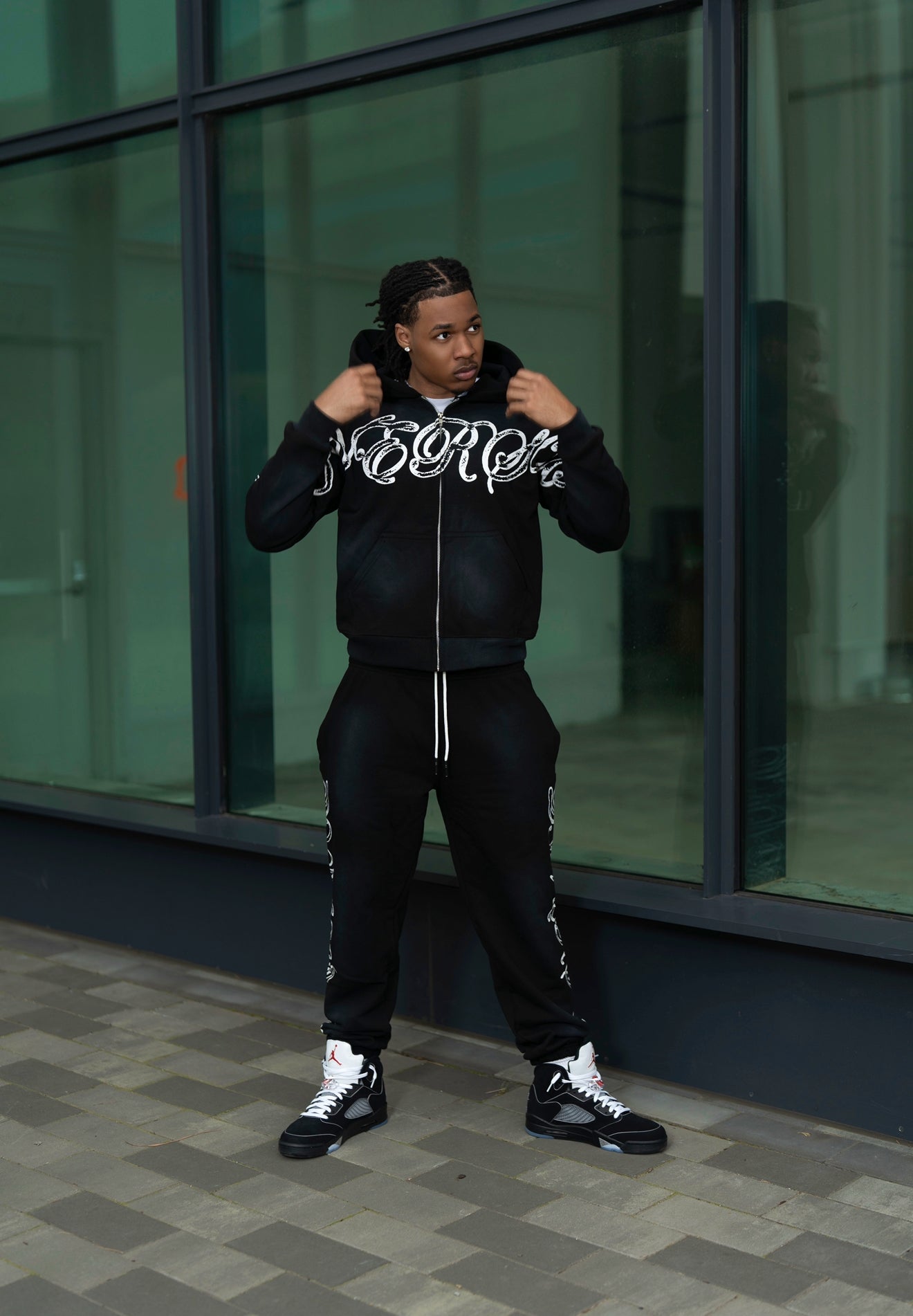 BLACK “THREE TONE” PANTS
