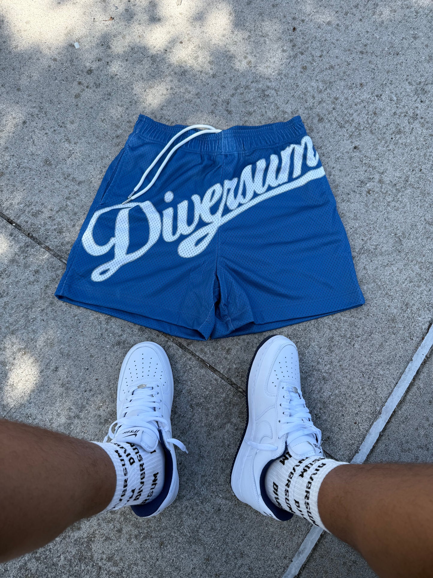 “NAVY BLUE” BIG WORD SHORTS